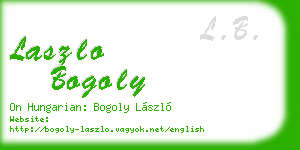laszlo bogoly business card