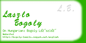 laszlo bogoly business card